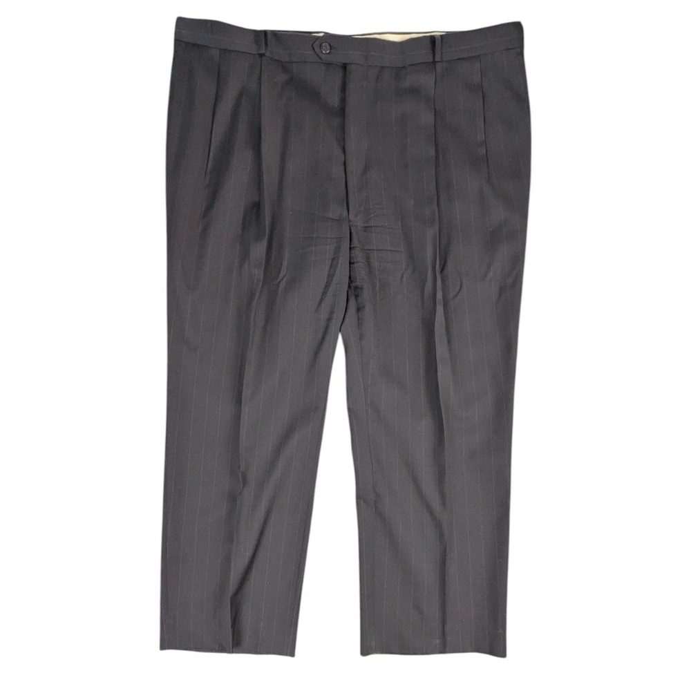 Botany 500 Couture Mens 52R Pinstripe Suit Charcoal Gray Wool Blend 2-Piece USA - Picture 8 of 15
